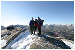 Markus, Lisa, Ewart on the summit