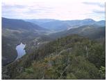 View down valley from the summit of Colvin