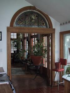 View from kitchen to living room