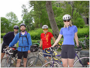 Andrew, Markus, Johanna and Lorraine, just before the start